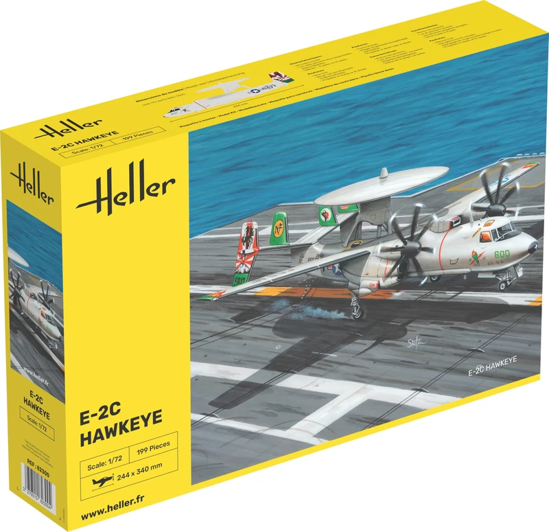 Heller HEL82300 1:72 E-2C Hawkeye Scale Model Kit, Unpainted