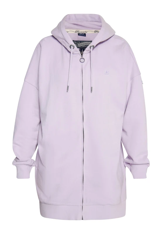 bridgeport Women's Long sweat hooded jacket, Light lavender, XXL