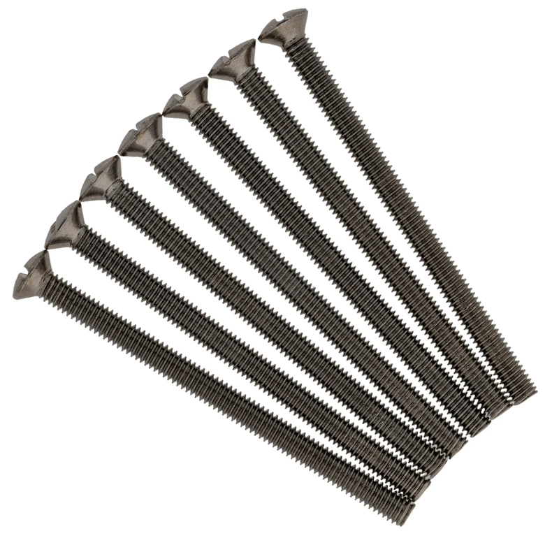 Evoges M3.5 x 50mm Long Raised Countersunk Slotted Head Electrical Screws for Plugs Socket Switches, Pack of 20 (Black Nickel)
