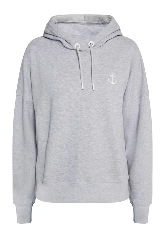 Eissegler Women's Oversized Hoodie, Grey Melange, XXL