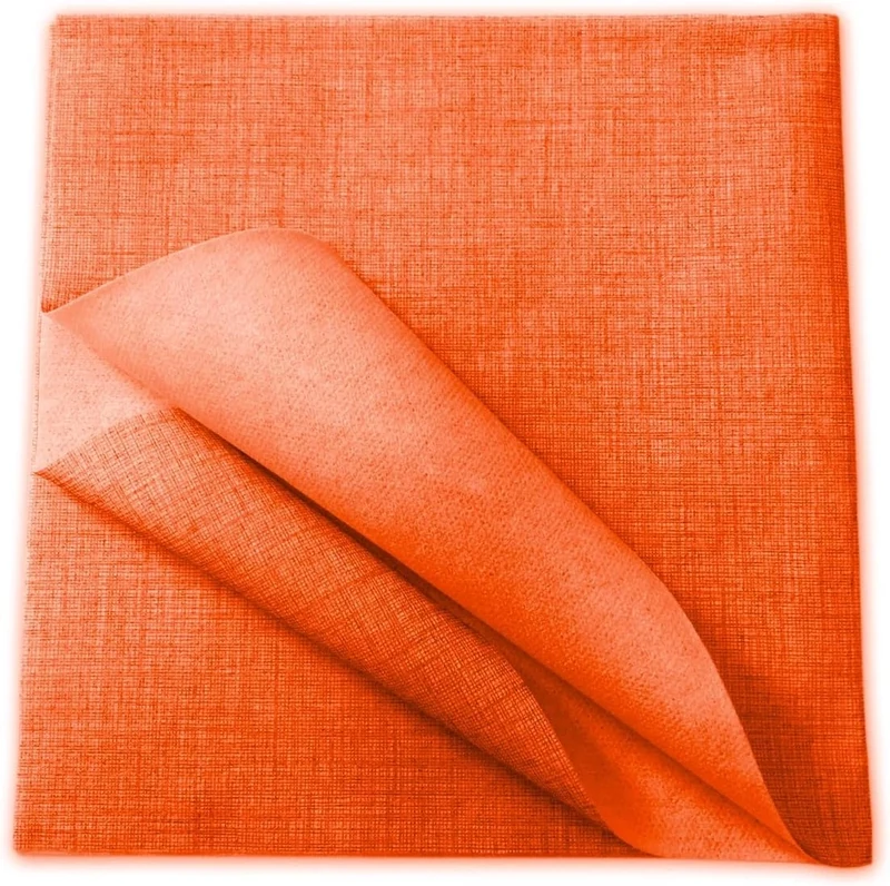 Avilia Set of 100 Pieces Tablecloth | Disposable Tablecloth | Tablecloth for Parties | Tablecloths for Restaurant | Table Cloth | TNT Tablecloth 100 x 100 cm, Orange