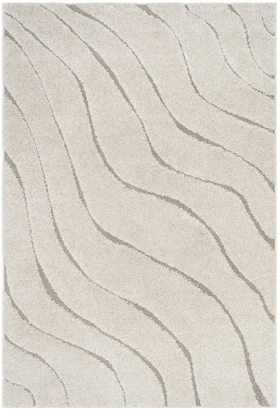Safavieh Florida Shag Collection Shaggy Rug for Living Room Dining Room Bedroom High Pile Cream and Beige 24 x 36 Inch