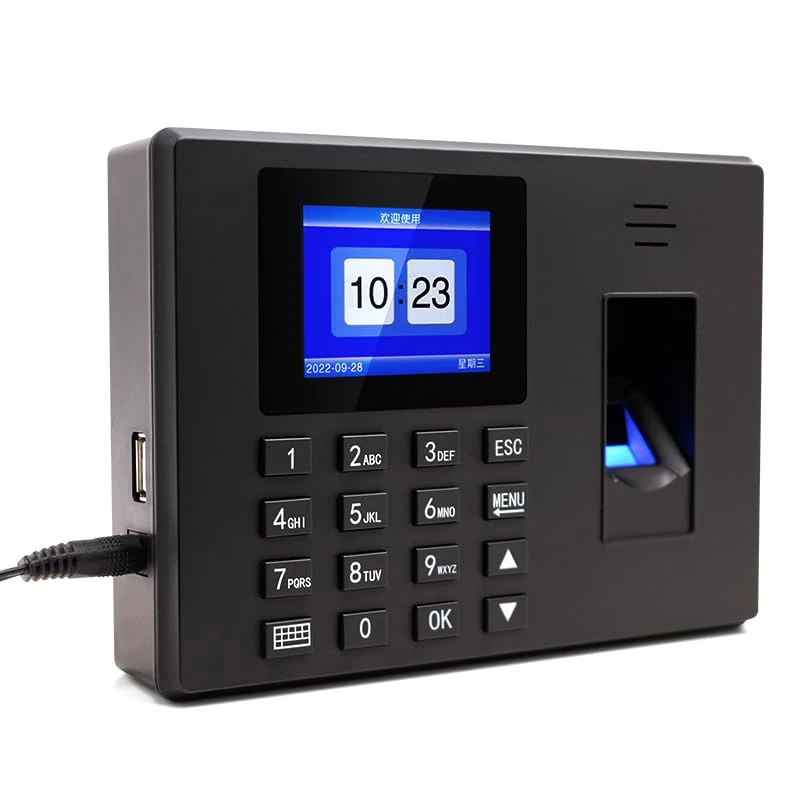 Clocking in Machine, Employee Time Attandence, Time and Attendance System, Biometric Fingerprint and Password Verification, High-Capacity Data Storage, HDWR FTR06 - Image 1