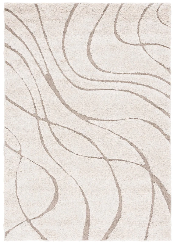 Safavieh Florida Shag Rug - Cream and Beige - 24 x 36 Inch