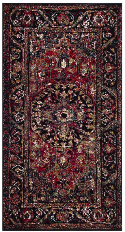 Safavieh Persian Collection Traditional Rug for Living Room, Dining Room, Bedroom Short Pile, Red and Multi, 24 x 36 Inch