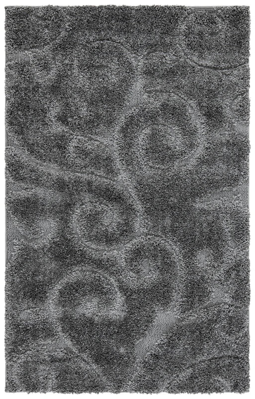 Safavieh Florida Shag Collection Shaggy Rug for Living Room Dining Room Bedroom High Pile Grey 24 x 36 Inch