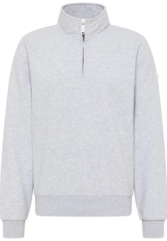 PUMICE Men's Sweatshirt-Troyer, Light Grey (Light Grey Blend), XL