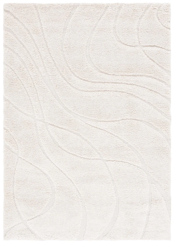 Safavieh Florida Shag Collection Shaggy Rug for Living Room Dining Room Bedroom High Pile Cream 24 x 36 Inch