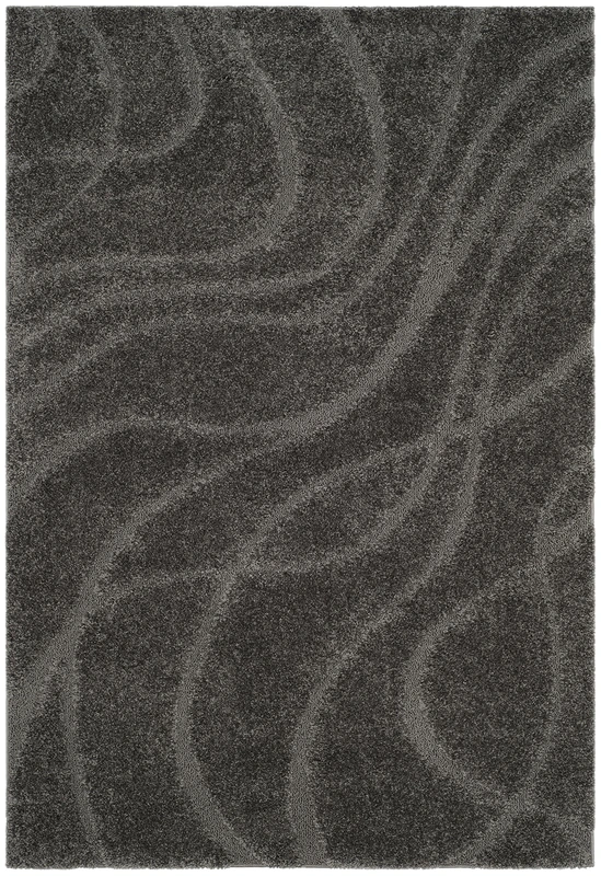 Safavieh Florida Shag Collection Shaggy Rug for Living Room Dining Room Bedroom High Pile Grey and Grey 24 x 36 Inch
