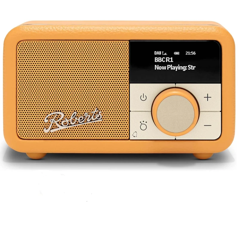 Roberts Revival PETITE2 FM/DAB/DAB+ Digital Radio with Bluetooth, Sunburst Yellow