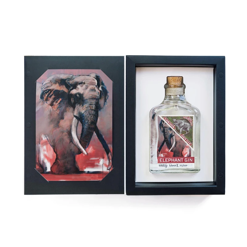 Wildlife Warrior 2 - Limited Art Edition | Elephant London Dry Gin Gift Box With A5 Art Print | For gin, art and wildlife lovers alike - Image 1
