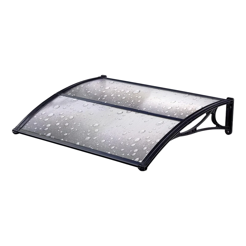 Outdoor Canopy - Canopy and Rain Cover, ABS with Polycarbonate Cover, 80 x 120 cm, Black - Image 1