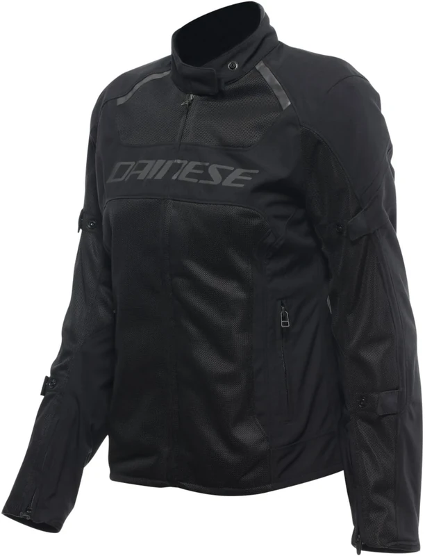 DAINESE - Air Frame 3 Tex Jacket Wmn, Summer Motorcycle Jacket with Detachable Windproof Lining, Woman, Black/Black/Black, 52