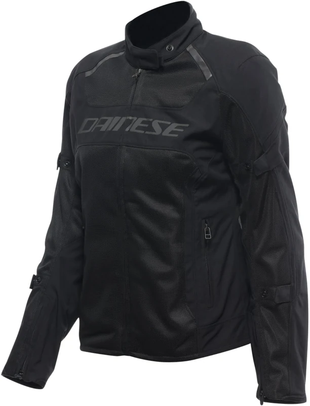 DAINESE - Air Frame 3 Tex Jacket Wmn, Summer Motorcycle Jacket with Detachable Windproof Lining, Woman, Black/Black/Black, 48