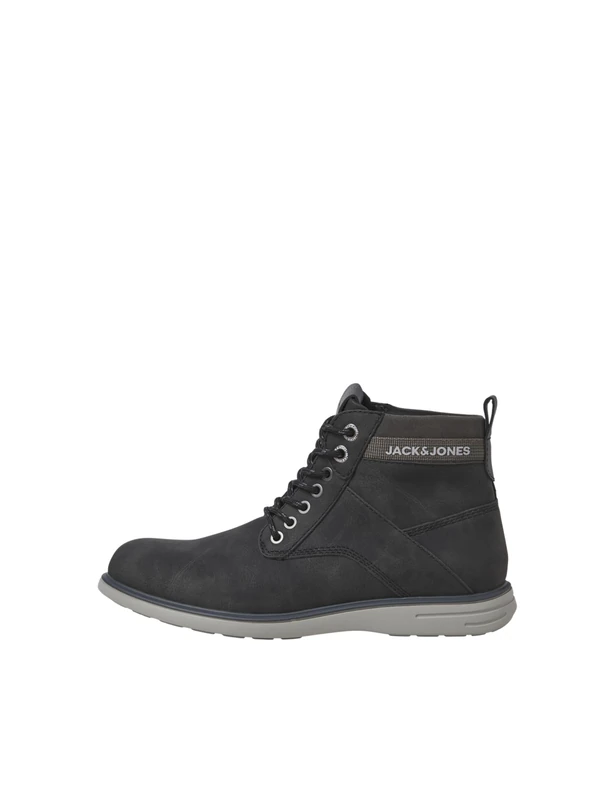 JACK & JONES Men's Jfwdenver PU Combo Boot, Anthracite Detail Logo, 10 UK
