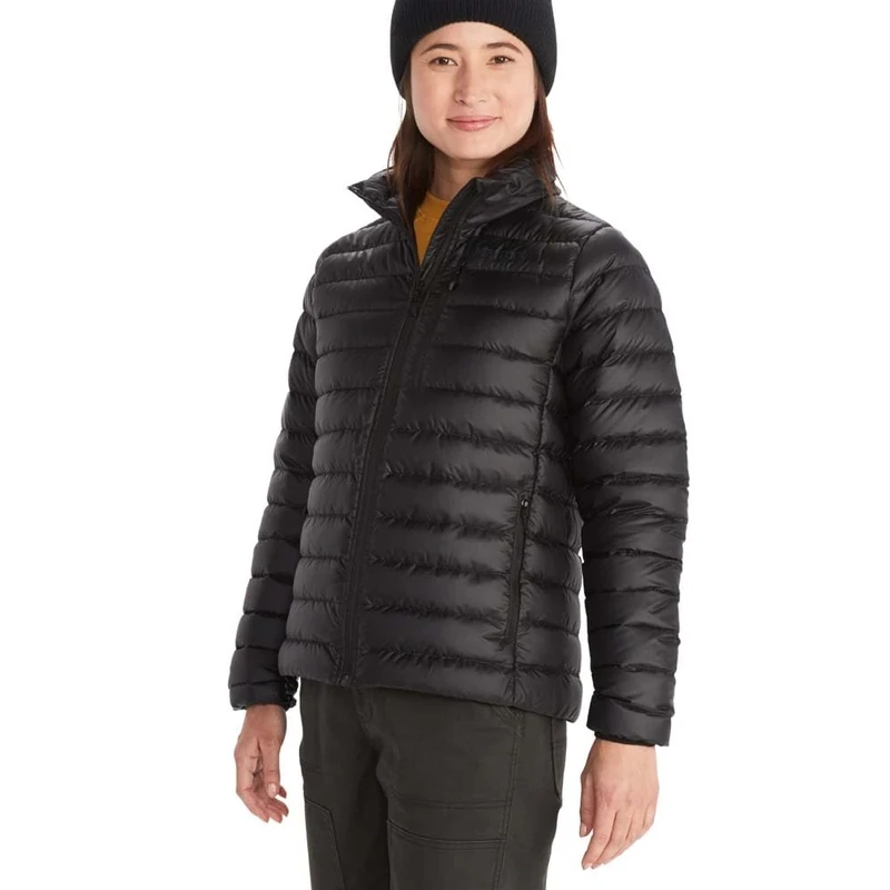 Marmot Women's Highlander Jacket, Warm Down Jacket, Insulated Winter Coat, Breathable, Lightweight Packable Outdoor Jacket, Windproof, Black, XS