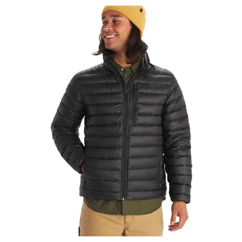 Marmot Men's Highlander Jacket, Warm Down Jacket, Insulated Winter Coat, Breathable, Lightweight Packable Outdoor Jacket, Windproof, Black, XXL