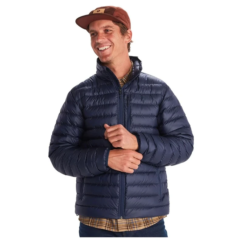 Marmot Men's Highlander Jacket, Warm Down Jacket, Insulated Winter Coat, Breathable, Lightweight Packable Outdoor Jacket, Windproof, Arctic Navy, XXL
