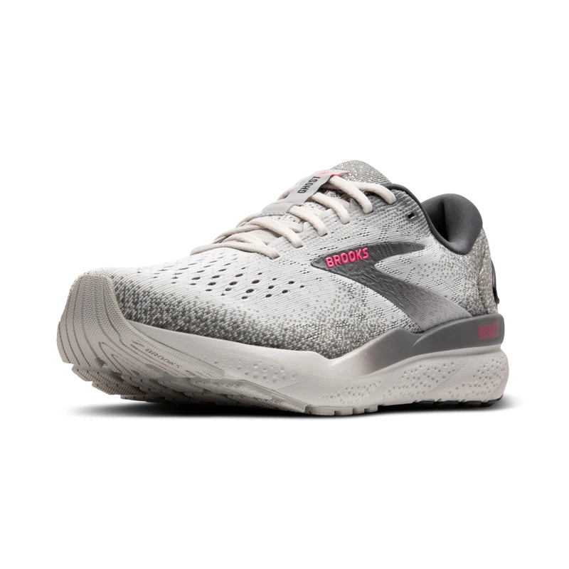 BROOKS Ghost 16 Grey/Gargoyle/Pink Women, UK 5