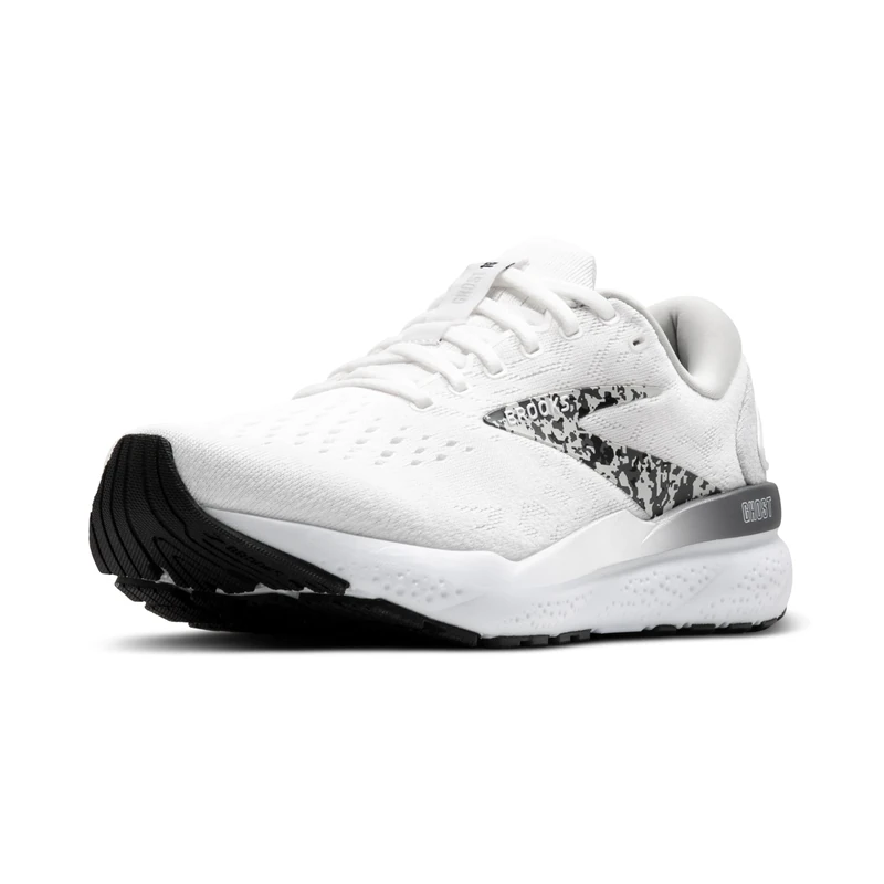 Brooks Men's Ghost 16 Sneaker, White/Oyster/Lava, 7.5 UK