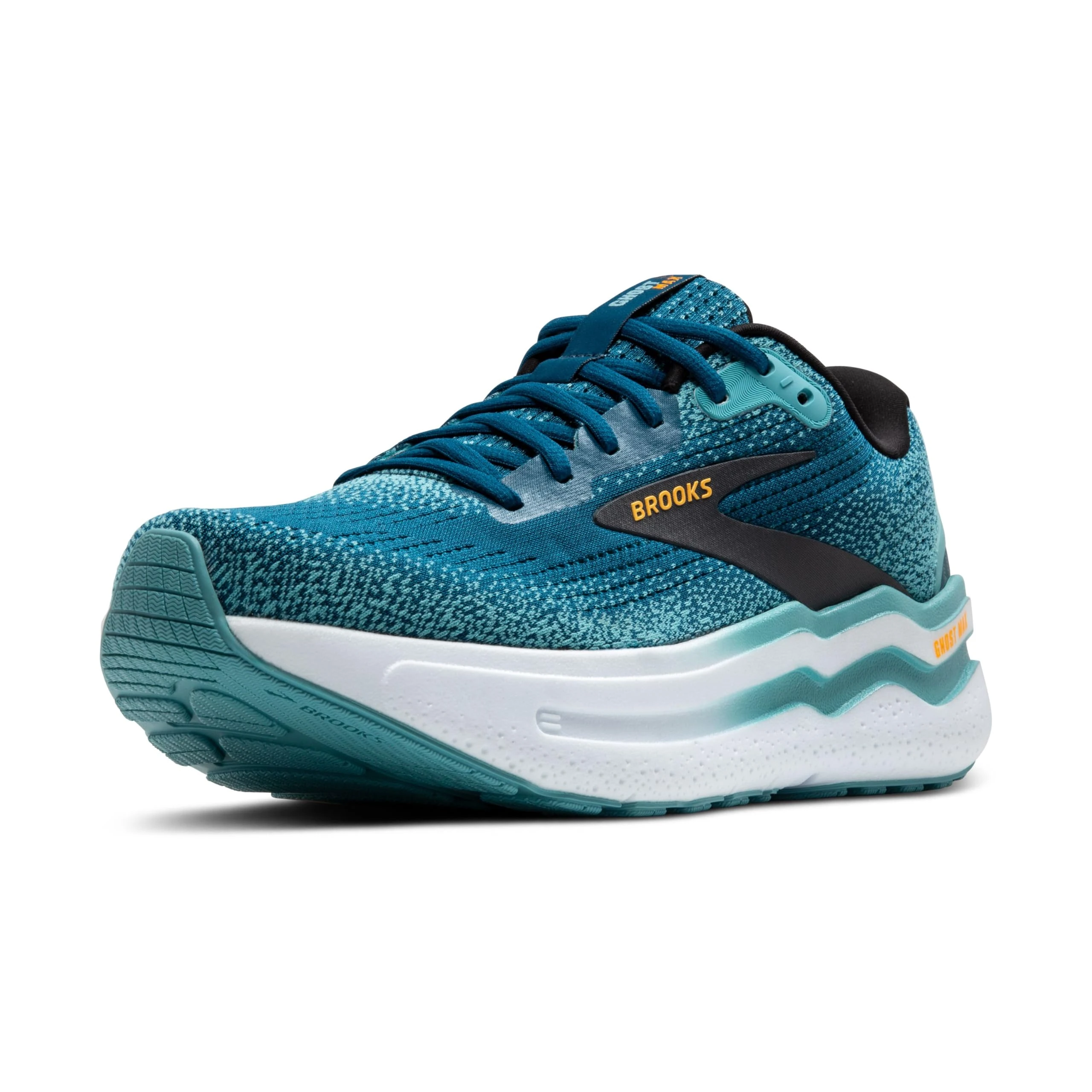 BROOKS 1104311D431 Ghost Max 2 Men Moroccan Blue/Aqua/Orange Pop UK 10