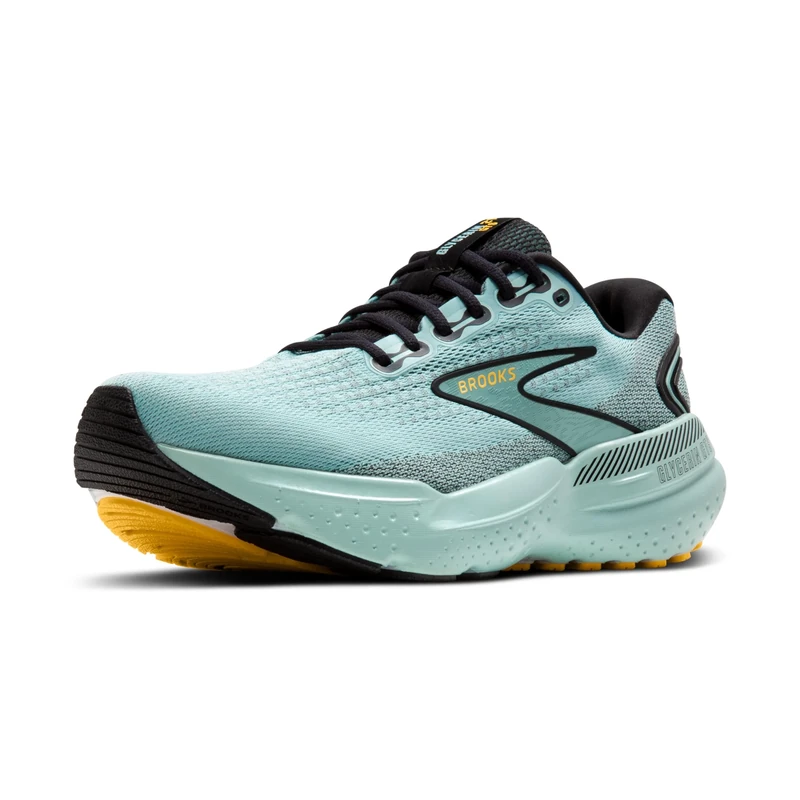 Brooks Men's Glycerin GTS 21 Supportive Running Shoe - Cloud/Black/Gold - 8.5 Medium