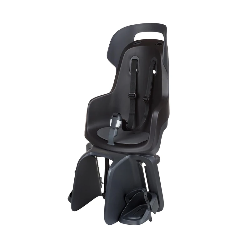 Bobike GO Maxi CFS XR 8012300019 Rear Child Bike Seat, Fits Luggage Rack, for 9 Months–6 Years, Max 22 kg, Adjustable Footrests, Tool-Free Mount, Urban Black