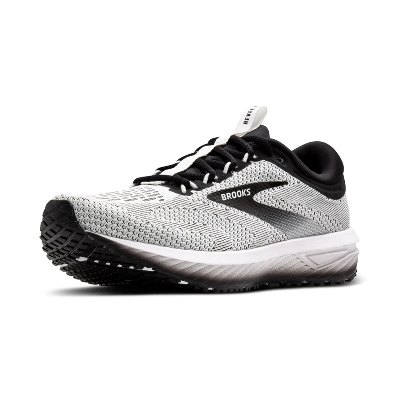 Brooks Men’s Revel 7 Neutral Running Shoe, White/Black, 13 UK