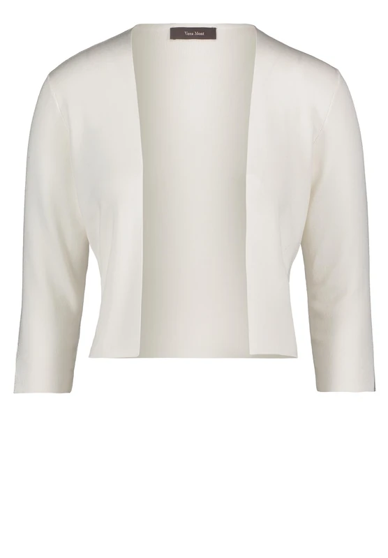 Vera Mont Women's Long Sleeve Knitted Bolero, White, XS