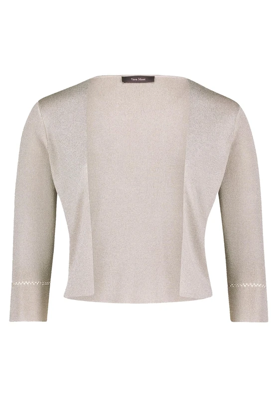 Vera Mont Women's Knitted Bolero Without Closure, Gray, XS