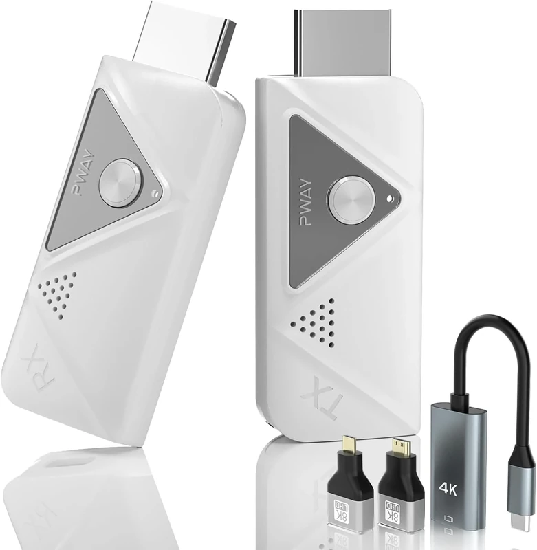 Wireless HDMI Transmitter and Receiver, Wireless HDMI 98FT/30M Kit, Transmission for TV Streaming, Meeting Streaming Video Audio Files from Laptop, PC to HDTV, Projector