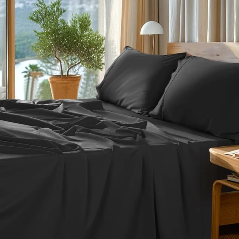 SONORO KATE 1000 Series 100% Egyptian Cotton Full Sheet Set,4 Pieces