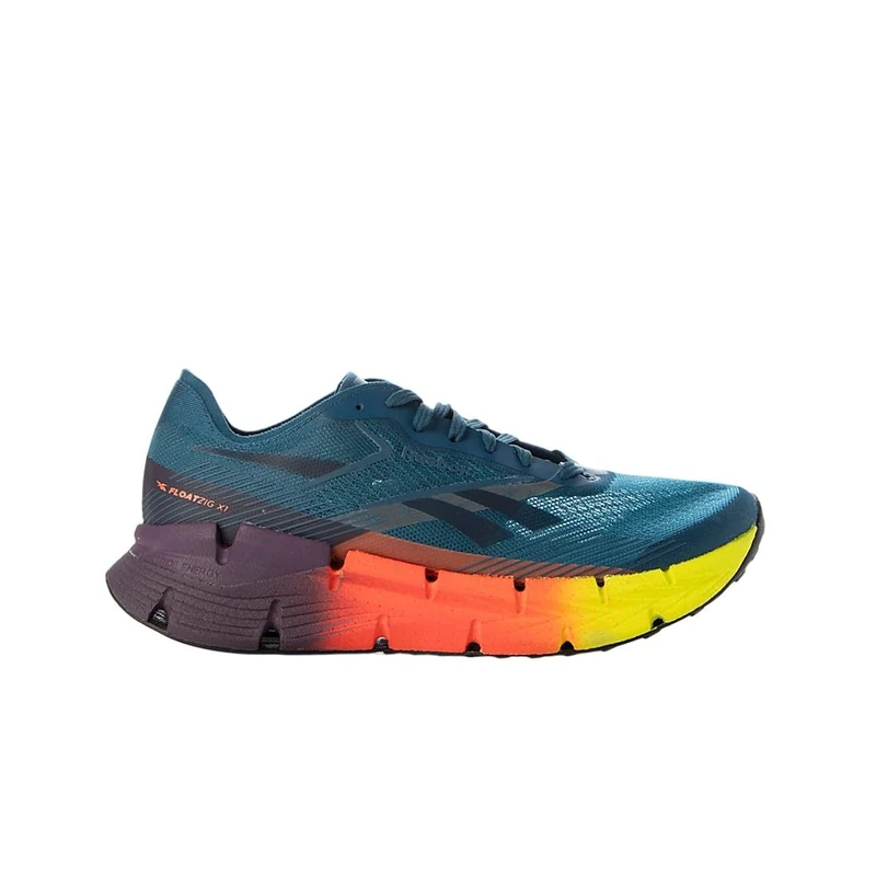 Reebok FLOATZIG X1 Running Shoes - Escape Blue/Lime/Coral