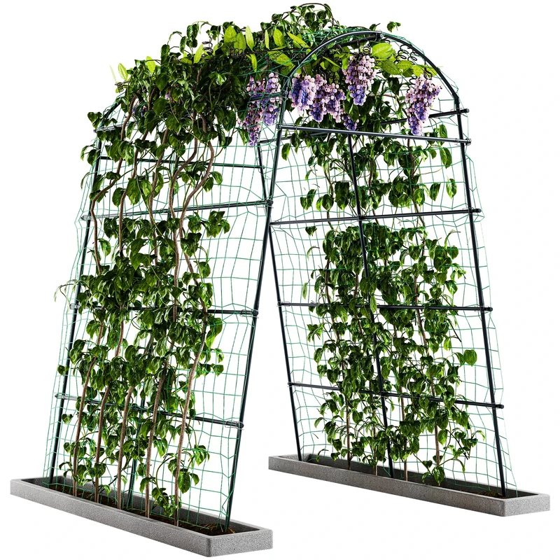 Plastic Arch Trellis Tunnel 71x65x88in