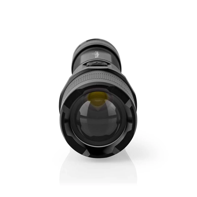 NEDIS Rechargeable Led Torch with Adjustable Focus Beam, 1000 Lumens, USB-C Charging, Aluminium Alloy Housing, Power Indicator, IpX4 Splash Resistant, 110m Beam Distance