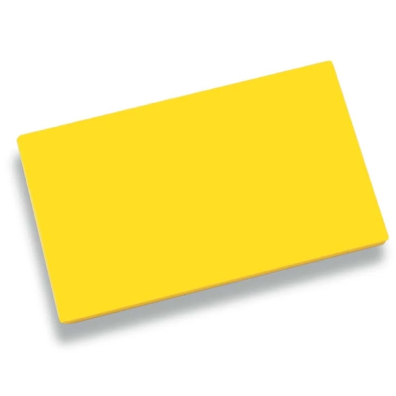 Louis Tellier HDPE 500 Cutting Board – Anti-Bacterial – Professional – 60 x 40 x 2 cm – Yellow for Raw Birds – Made in France