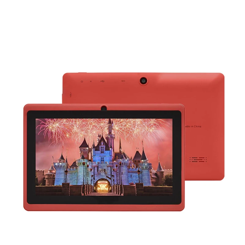 DAM Q75X Pro WiFi Tablet. Android 7. Screen 7 inch 1024x600px. MTK Quad Core 1GB RAM + 8GB. Dual Camera, Colour: Red