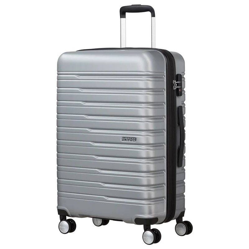 American Tourister Flashline - Spinner M, Case, 67 cm, 69/75 L, Silver (Sky Silver)