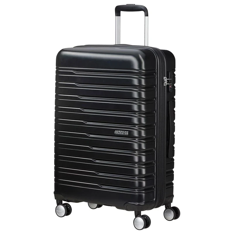 American Tourister Flashline - Spinner M, Case, 67 cm, 69/75 L, Black (Shadow Black)