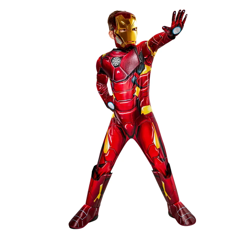 Rubies 1000672S000 Iron Man Premium Kids Fancy Dress, Boys, Multi, 7-8 Years Halloween
