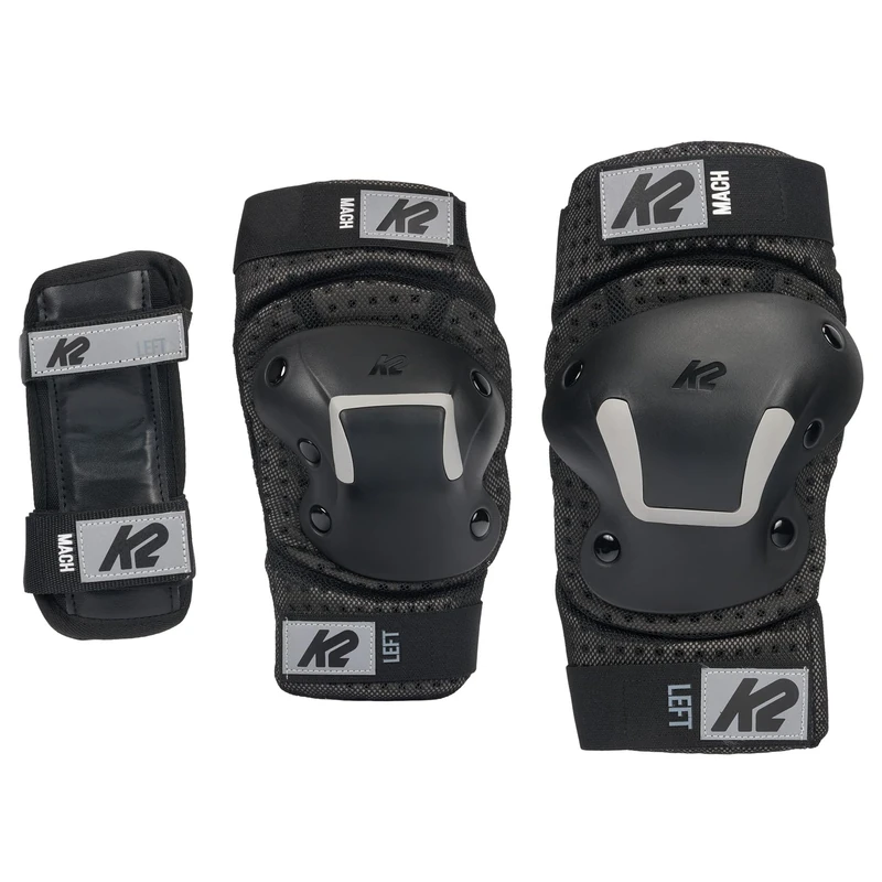 K2 Skates Unisex - Adult MACH PAD Set Protectors, Black, K:A:41-45B:36-39/E:A:27-30B:26-29/W:A:22-24B:19-21