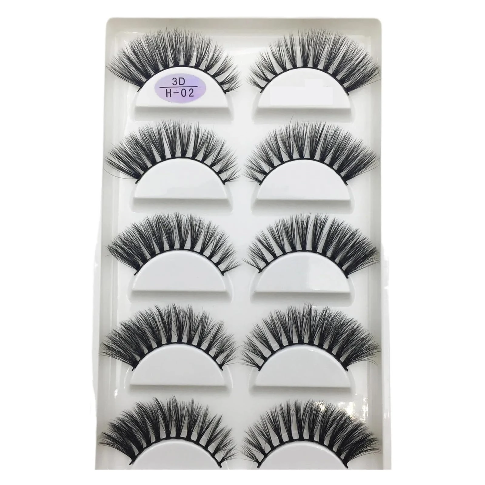 UAMOU 16 Style 10/50 Boxes 3D Mink Lashes Natural Cross False Eyelashes Long Messy Makeup Eye Lashes Faux Cils Maquillaje Cheerfully (Color : 5Pairs H02, Size : 50 Boxes 250Pairs)