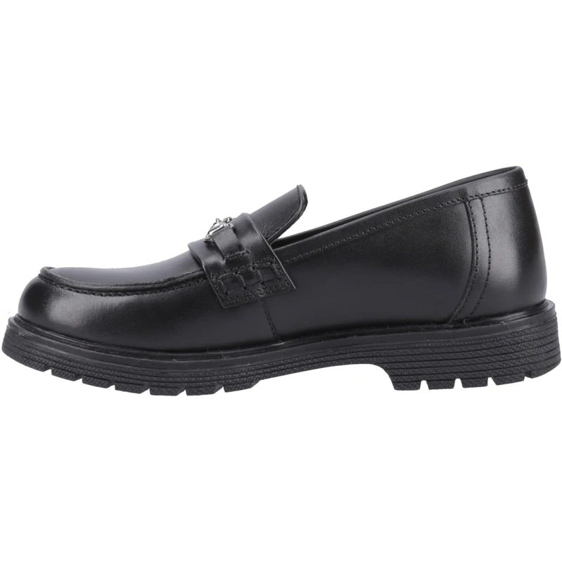 Hush Puppies Girls Lydia Senior Shoe, Black, 6 UK