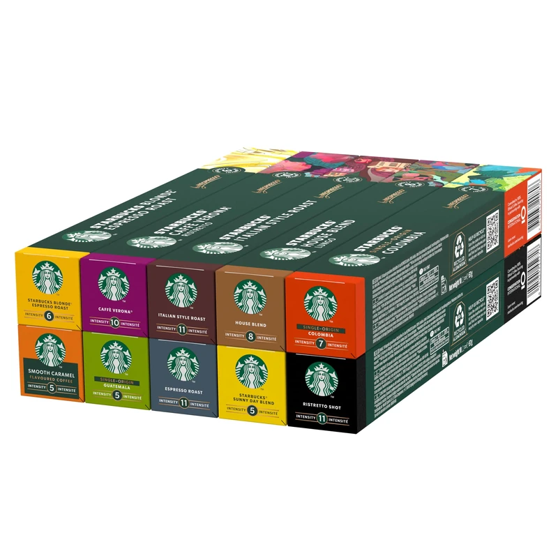 STARBUCKS Discovery Variety Pack by Nespresso, All Roast Types Coffee Capsules 10 x 10 (100 Capsules) - Amazon Exclusive