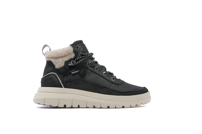 Palladium Women's Pallaflex Sneaker, Black, 8 UK