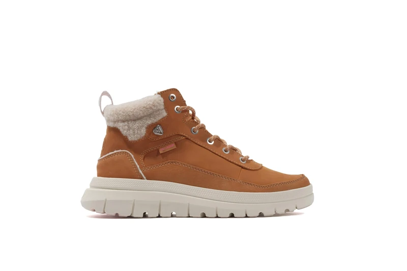 Palladium Women's Pallaflex Sneaker, Dear Brown, 8 UK