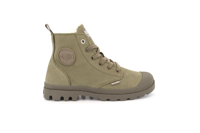 Palladium Women's Pampa Ankle Boot, Green, 5.5 UK