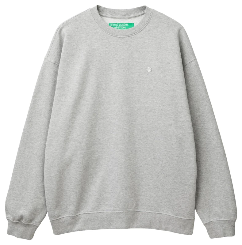 United Colors of Benetton Men's Hooded Sweatshirt, grey, XS