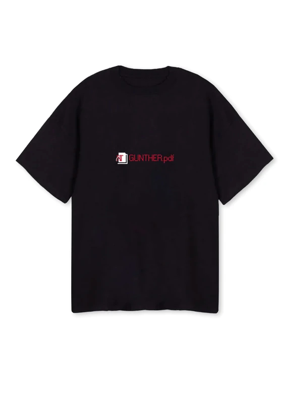 GUNTHER Men's T-Shirt Pdf, Black, S - Image 1