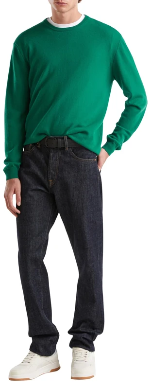 United Colors of Benetton Men's Jersey G/C M/L 1002u1g34 Sweater, Green, M